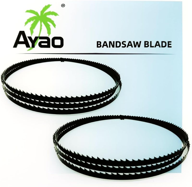 AYAO 59-1/2-Inch X 1/4-Inch X 6TPI Bandsaw Blades to Fit Ryobi, B&D, Craftsman, Tradesman, Pro-Tech, Collins Skil and Wen BA3959 9" Band Saws (2 Pack) - Image 1